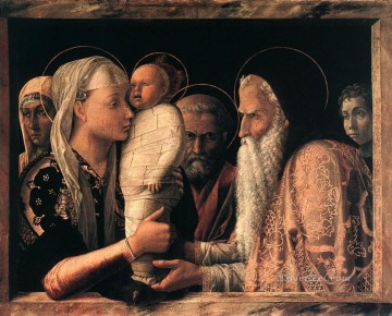 Andrea Mantegna Painting - Presentación en el Templo del pintor renacentista Andrea Mantegna